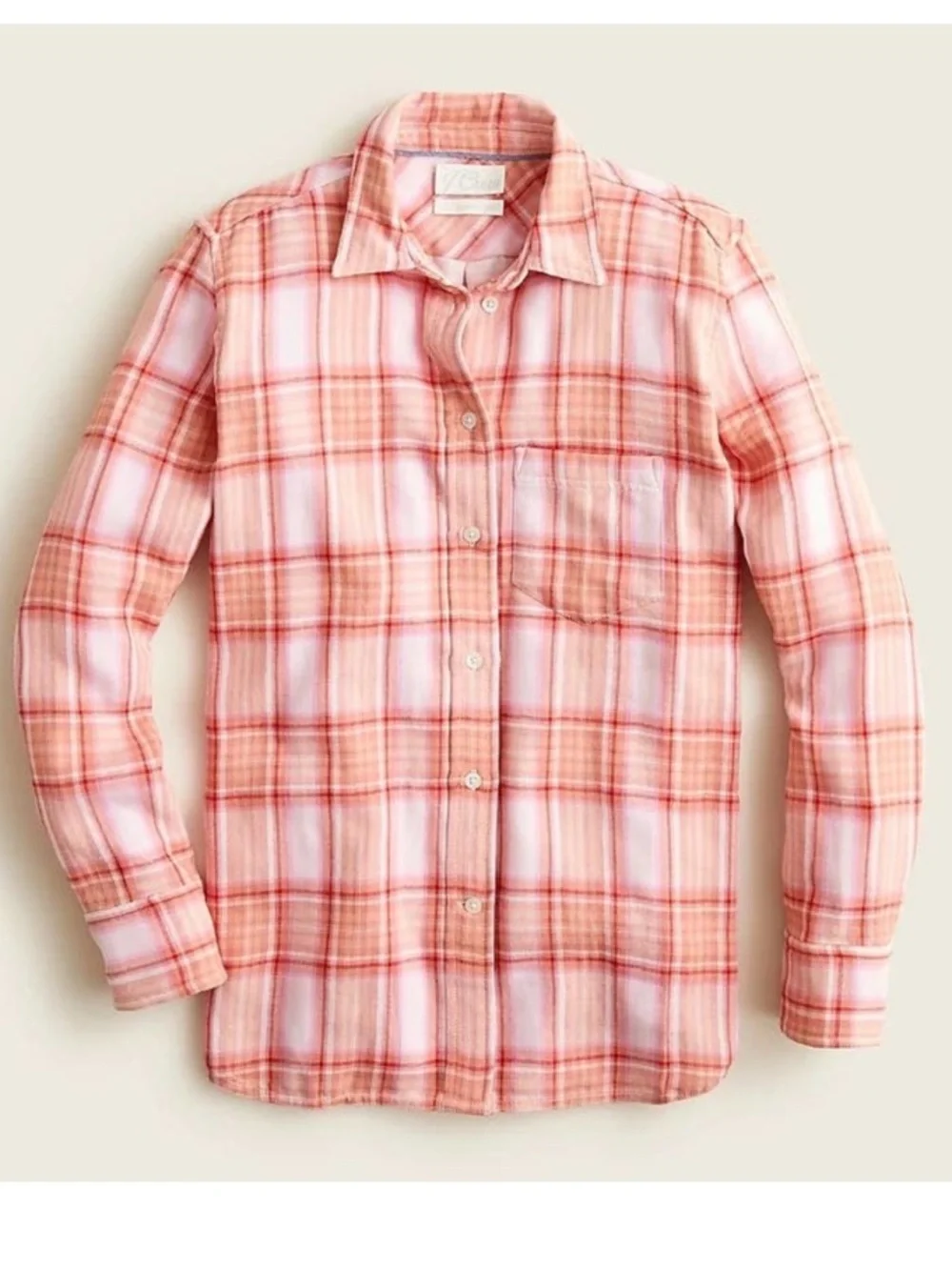 J. Crew Tartan Flannel Shirt size 0 BD785